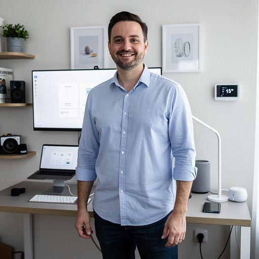 Modern home interior showcasing integrated smart automation devices for efficient living.